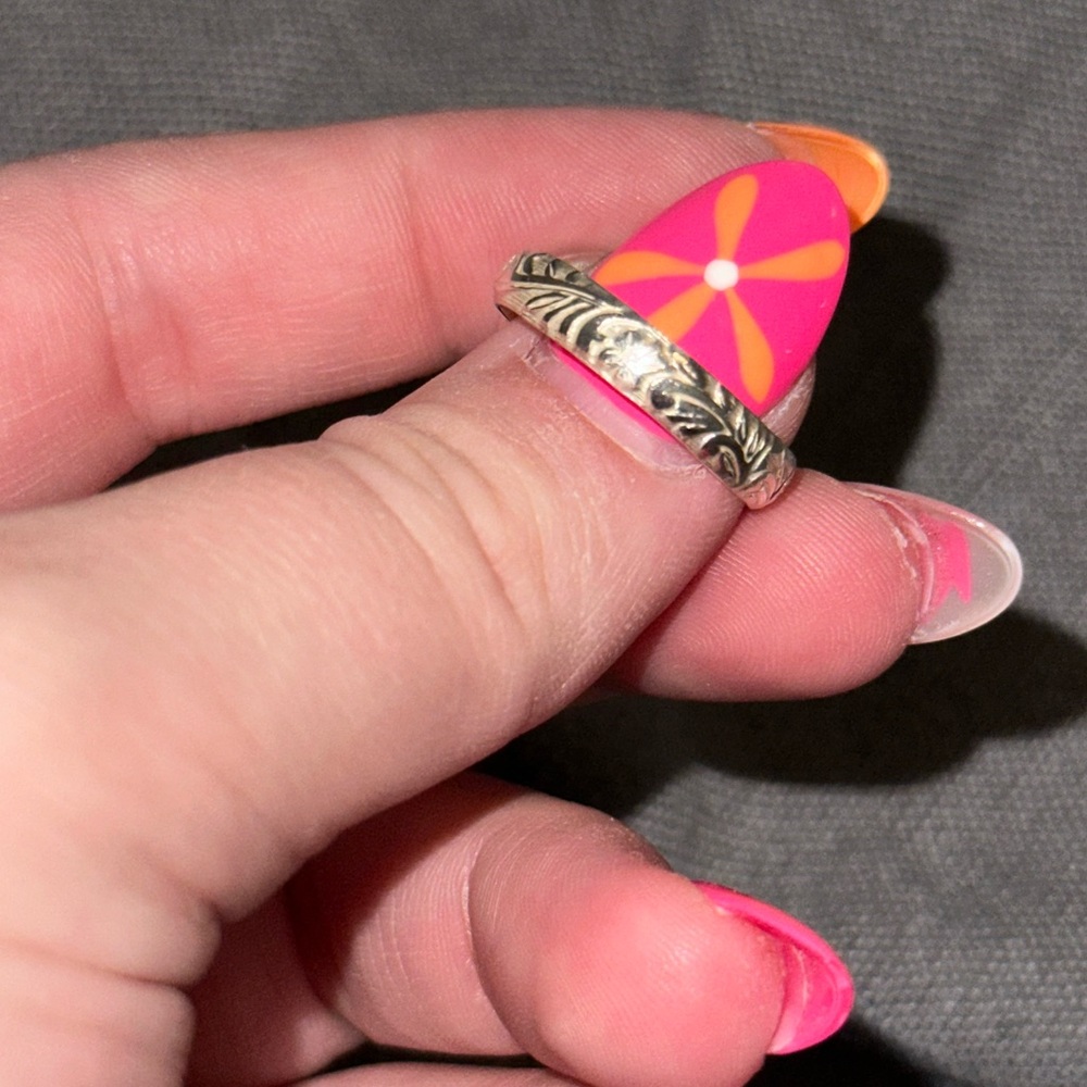 Sterling Silver Pink Agate Ring - Picture 4 of 7